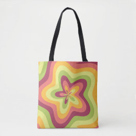 pastelbloem-werveling tote bag