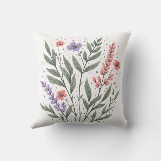 Pastelbloembladeren Kussen (Achterkant)
