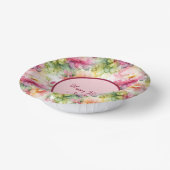 Pastelbloemen Alcohol Inkt Illustratie Aanpassen Papieren Kommen (Gebogen)