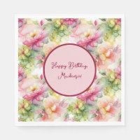 Pastelbloemen Alcohol Inkt Illustratie Aanpassen