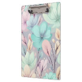 Pastelbloemen en bladeren op Paarse achtergrond Klembord (Links)