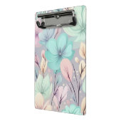 Pastelbloemen en bladeren op Paarse achtergrond Mini Klembord (Angled2)