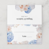 Pastelbloemen Hydrangea Plaatskaartje (Buitenkant ongevouwen)