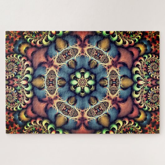 pastelbloemen puzzel legpuzzel (Horizontaal)