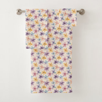 Pastelbloemen Retro Hippie bloemen Bad Handdoek
