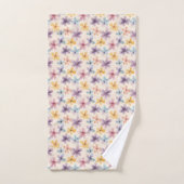 Pastelbloemen Retro Hippie bloemen Bad Handdoek (Handdoek)