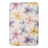 Pastelbloemen Retro Hippie bloemen Badmat (Voorkant Verticaal)