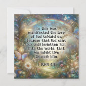  pastelbloemen Schrift Religieus Pasen Feestdagenkaart (Voorkant)