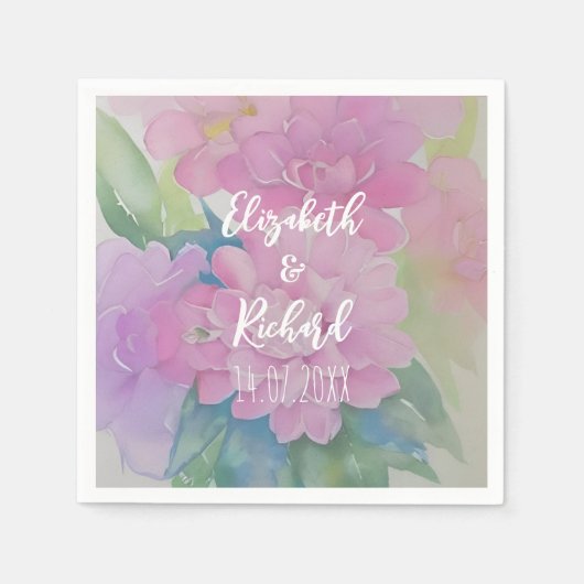 Pastelbloemen Servet (Voorkant)