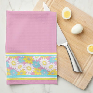 Pastelbloemen Theedoek