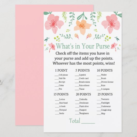 Pastelbloemen Wat is er in je paardenspel? (Voorkant / Achterkant)