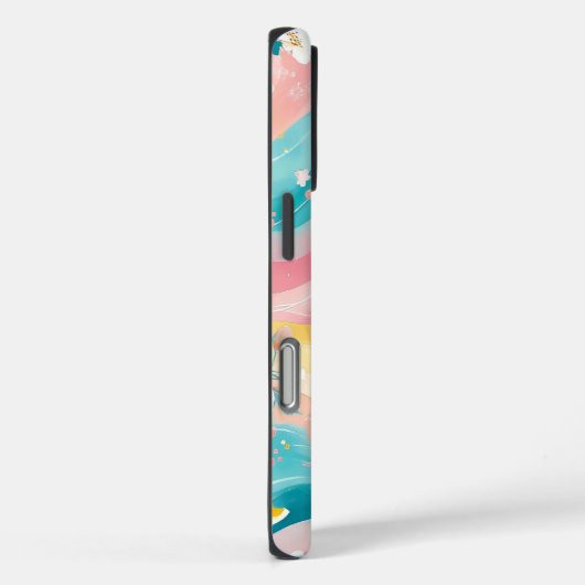 Pastelbloemengolven Case-Mate iPhone Case (Achterkant / Rechts)