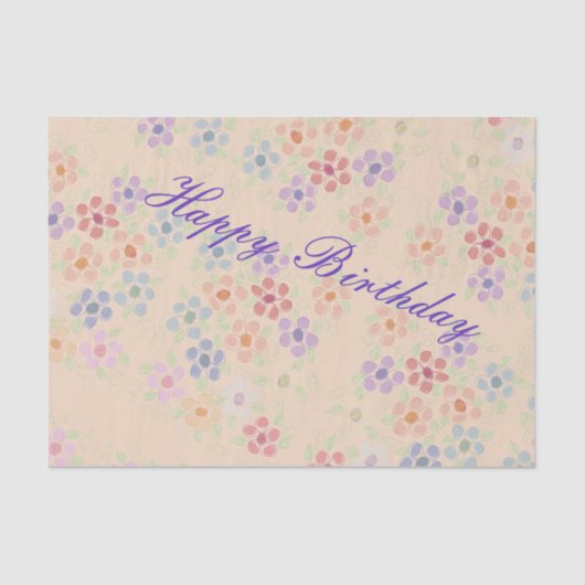  pastelbloemig weefselpapier tissuepapier (Voorkant)