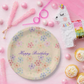  pastelbloemige papieren Borden Bordje (Feest)