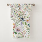 pastelbloemmotief bad handdoek (Insitu)