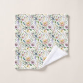 pastelbloemmotief bad handdoek (Wasdoekje)