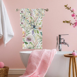  pastelbloemmotief bad handdoek