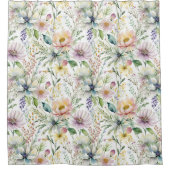  pastelbloemmotief douchegordijn (Voorkant)