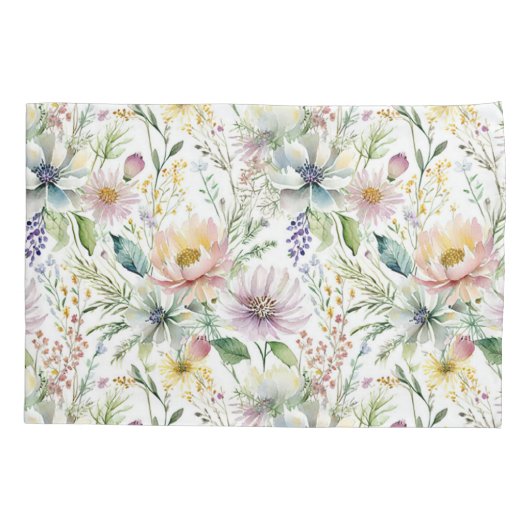  pastelbloemmotief kussensloop (Achterkant)