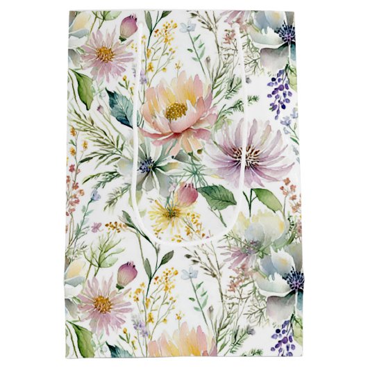  pastelbloemmotief medium cadeauzakje (Achterkant)