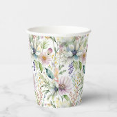  pastelbloemmotief papieren bekers (Rechts)