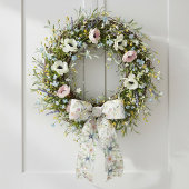  pastelbloemmotief satijnen lint