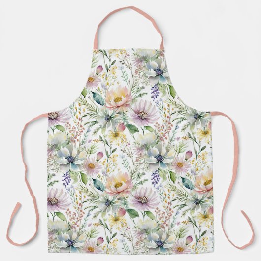 pastelbloemmotief schort (Voorkant)