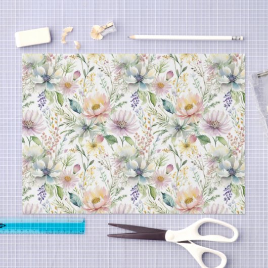  pastelbloemmotief tissuepapier (Craft)