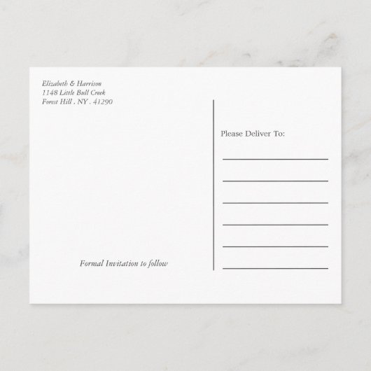 Pastelblok - Tropische kleuren - Sla de datum op Aankondigingskaart (Achterkant)