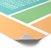 Pastelblok - Tropische kleuren - Zitplaatje Poster (Hoek)