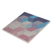 pastelblokjes en hexagons patroonachtergrond tegeltje (Zijkant)