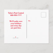 PASTELBOOM KERSTMIS VISITEKAARTJE AANKONDIGINGSKAART (Achterkant)