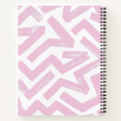 Pastelborstellijnen geometrisch patroon gepersonal notitieboek (Achterkant)
