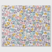 pastelborsten cadeaupapier (Vlak)