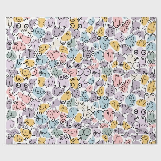 pastelborsten cadeaupapier (Vlak)