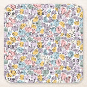 pastelborstplezier kartonnen onderzetters (Voorkant)