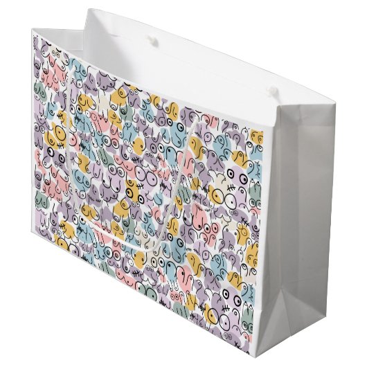 pastelborstvrouw groot cadeauzakje (Voorkant Gekanteld)