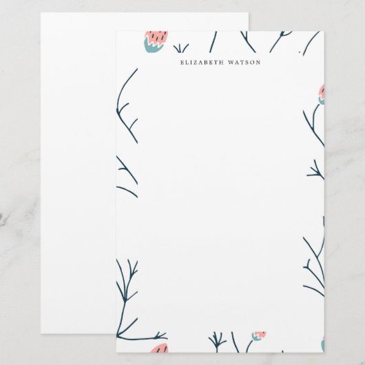 pastelbos | Monogram briefpapier (Voorkant / Achterkant)