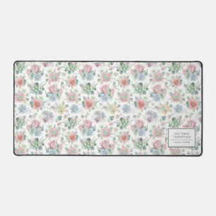 Pastelbotanische Waterverf vetplanten Patroon Bureaumat