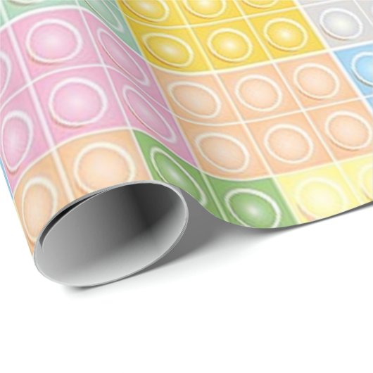 Pastelbouwstenen Cadeaupapier (Rol Hoek)