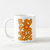 pastelcirkel oranje koffiemok (Links)