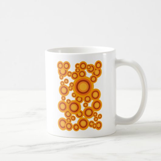 pastelcirkel oranje koffiemok (Rechts)