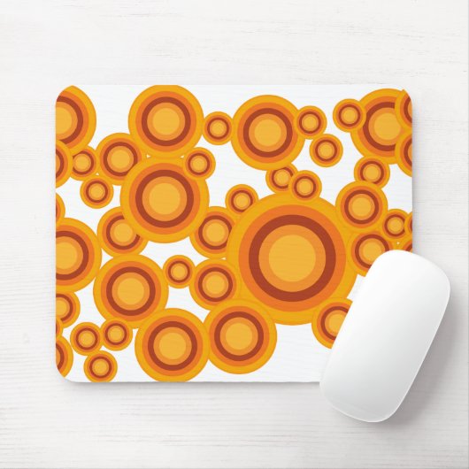 pastelcirkel oranje muismat (Met muis)