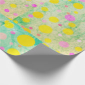 Pastelcirkels op groene achtergrond Helder  Cadeaupapier (Hoek)