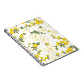 pastelcitroengeel bloemontwerp notitieboek (Rechterzijde)