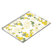 pastelcitroengeel bloemontwerp notitieboek (Linkerzijde)