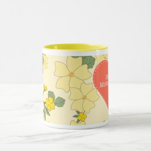 pastelcitroengeel Moederdag Mok (Midden)