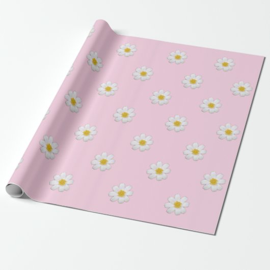 pasteldaisy-inpakpapier cadeaupapier (Uitgerold)