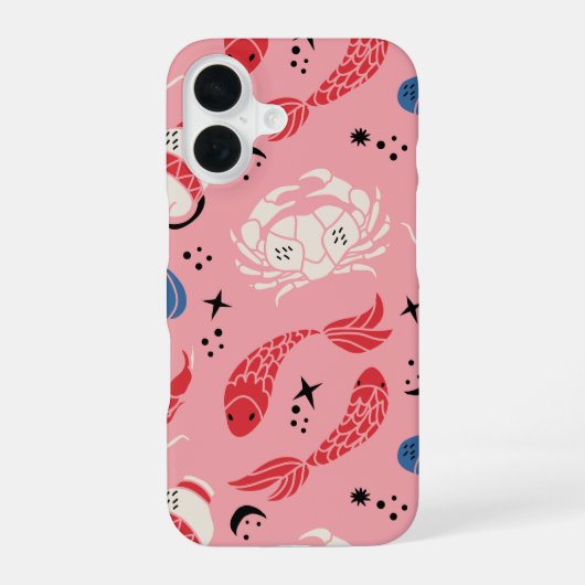 pasteldierenriemastrologie iPhone 16 hoesje (Achterkant)