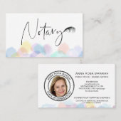 *~* Pasteldoether NOTAY FOTO Pen Signalerend midde Visitekaartje (Voorkant / Achterkant)